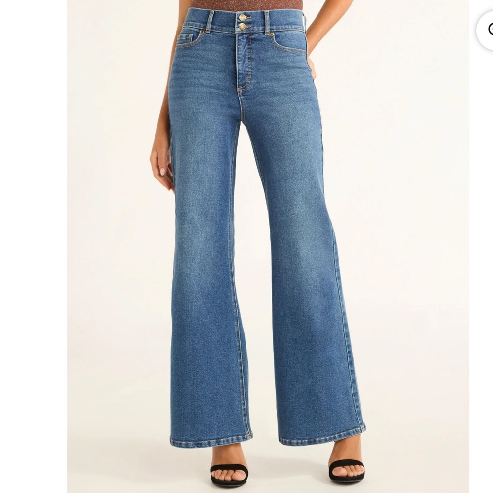 Sofia by Sofia Vergara Women's Margot Wide Leg High Rise Jeans Size 8 - Picture 4 of 12